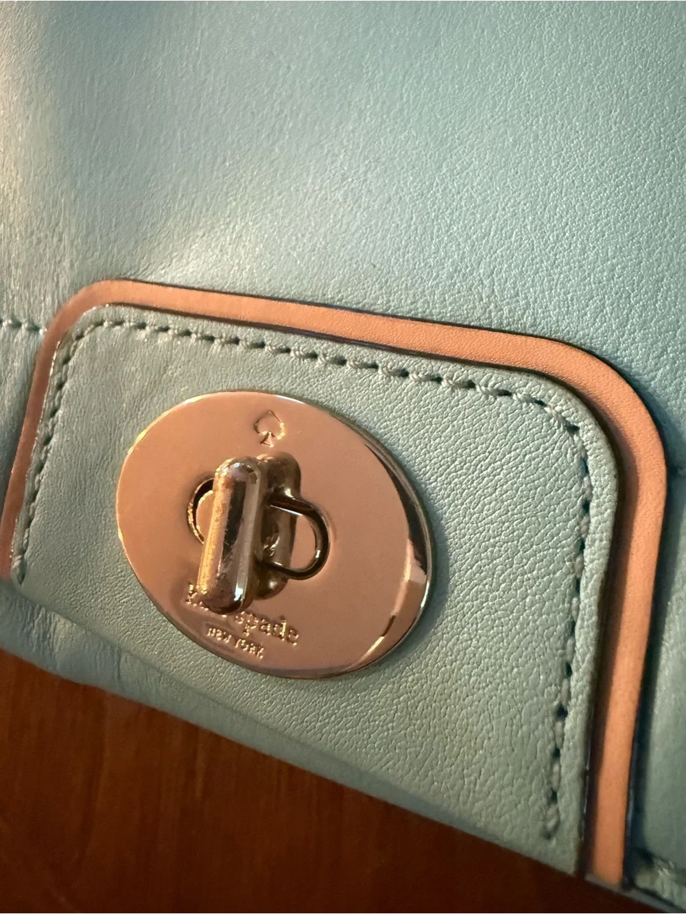 kate spade Hampton Road Julia Aqua Leather Crossbody Shoulder Clutch